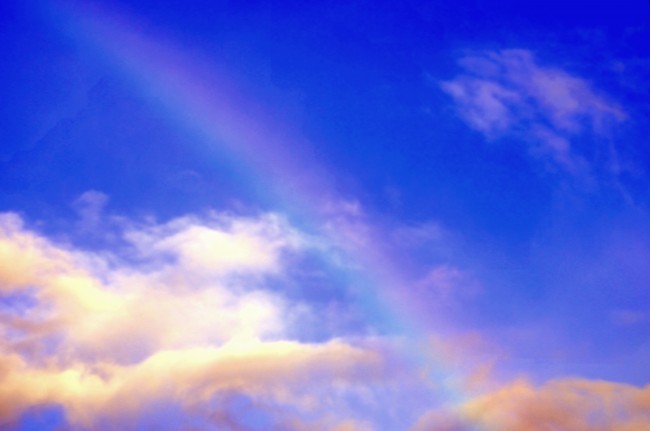 Rainbow On Summer Sky Desktop Background