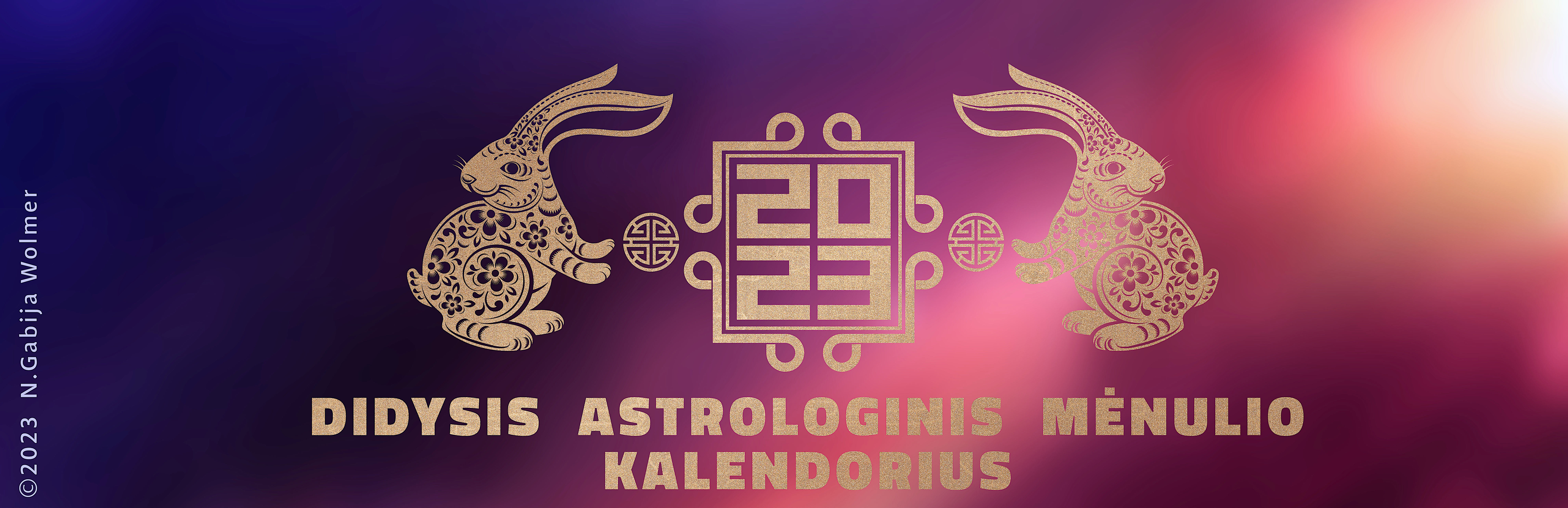 N.Gabija Wolmer. 2023 Didysis astrologinis Mėnulio kalendorius