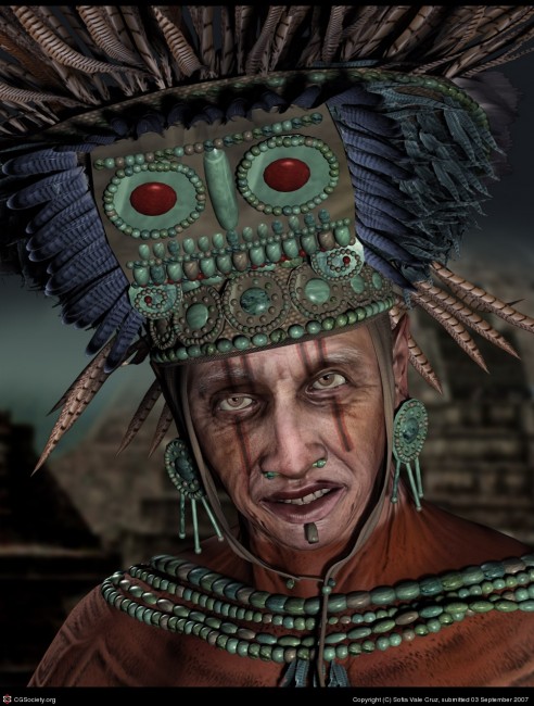 Aztec Priest by Sofia Vale Cruz