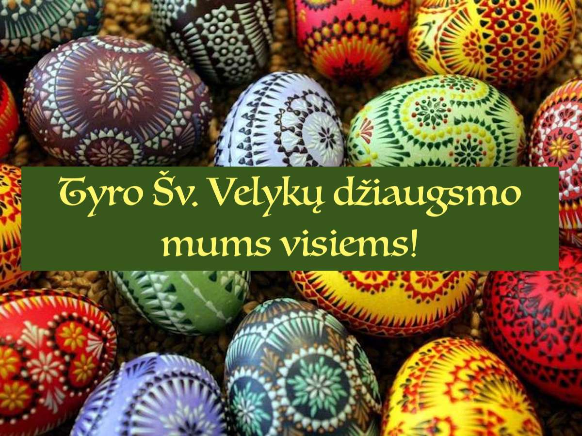 Šviesių, džiugių Velykų!