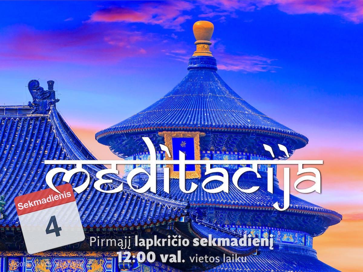 Sekmadienio meditacija 2018 11 04