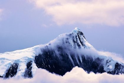 Landscape of snow mountains