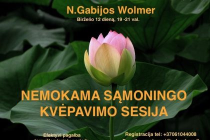 TRECIA NEMOKAMA KVEPAVIMO sesija